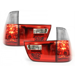 Feux arrière BMW X5 00-02 _ 4-Portes  rouge/cristal