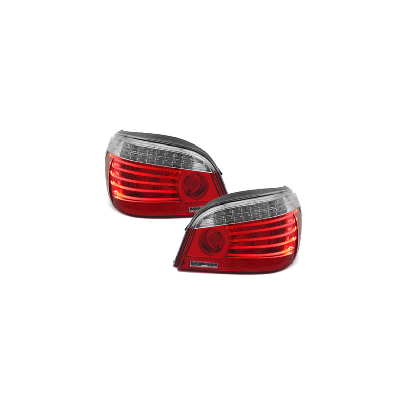 Feux arrière LED BMW E60 04.03-03.07-Rouge/Cristal