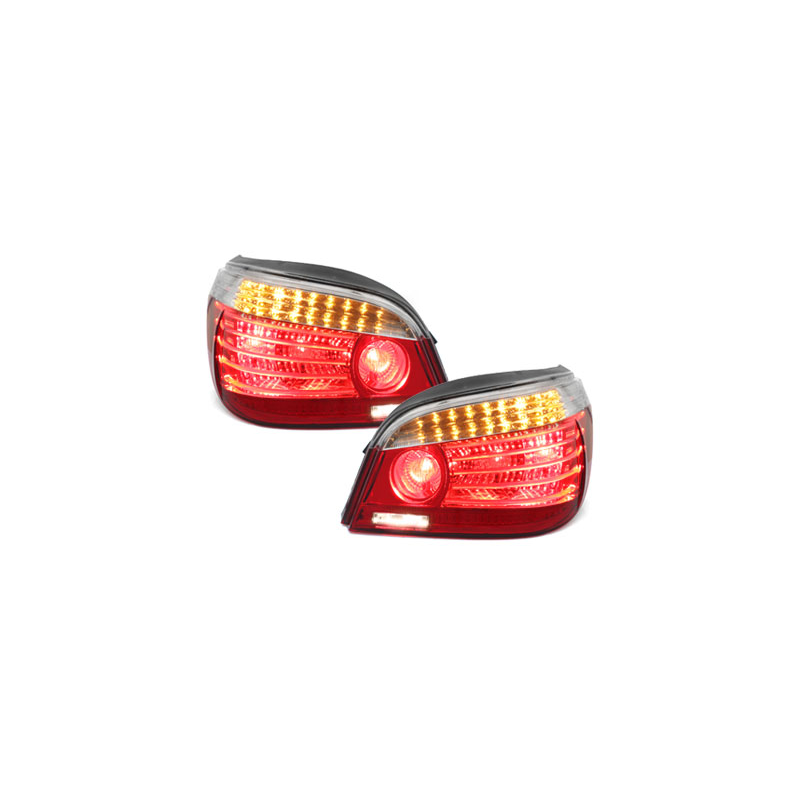 Feux arrière LED BMW E60 04.03-03.07-Rouge/Cristal