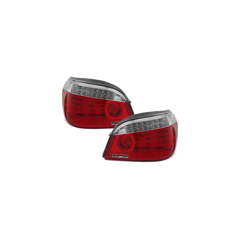 Feux arrière LED BMW E60 04.03-03.07-Rouge/Cristal