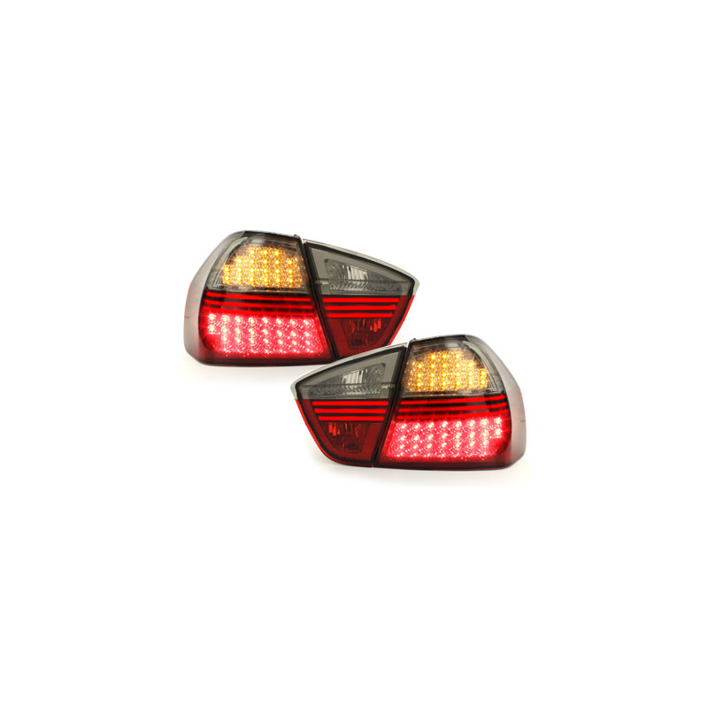 Feux arrière à LED BMW E90 3er Berline  05-09.08 rouge/Fumé