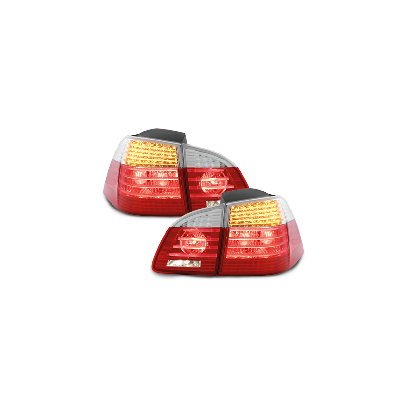 Feux arrière LED BMW E61 Touring 04-07 - Rouge/Cristal