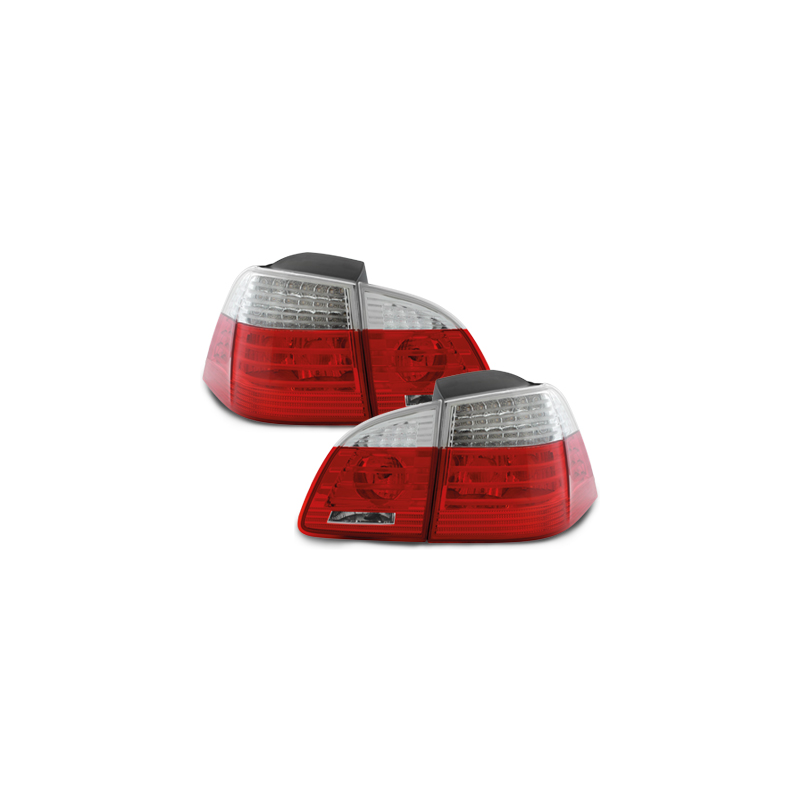 Feux arrière LED BMW E61 Touring 04-07 - Rouge/Cristal
