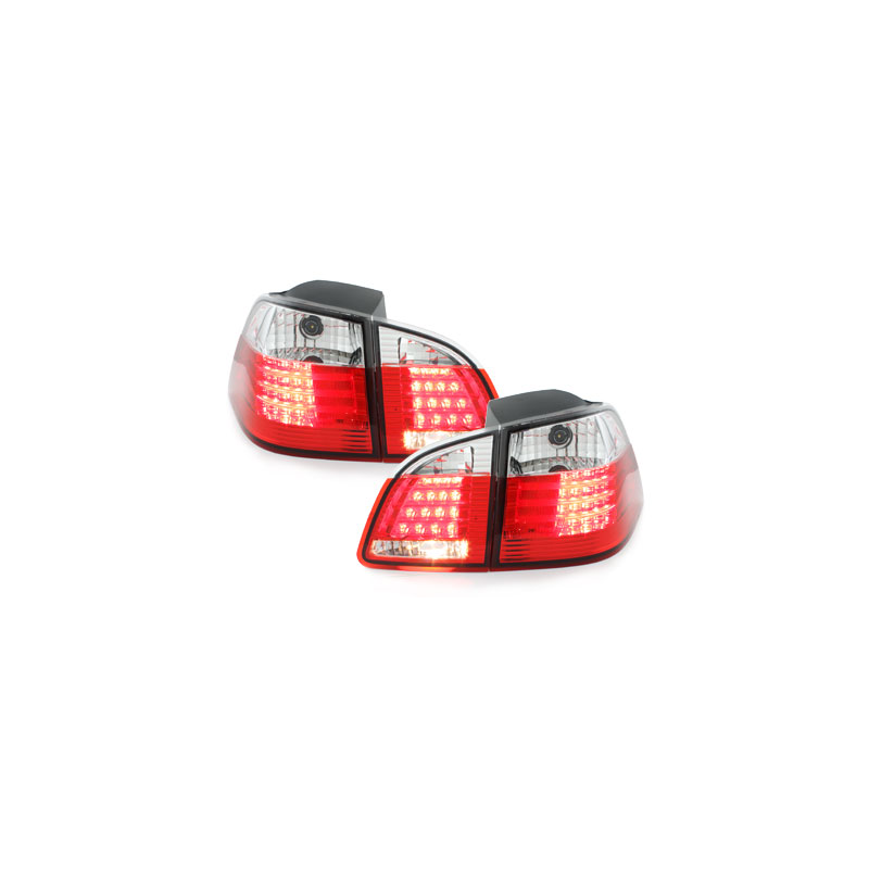 Feux arrière à LED BMW E61 Touring 04-07 rouge/cristal