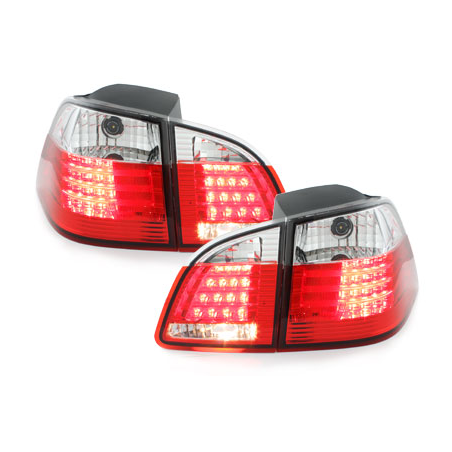 Feux arrière à LED BMW E61 Touring 04-07 rouge/cristal