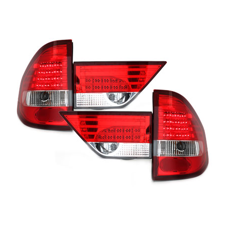 Feux arrière LED BMW E83 X3 04-06 rouge/cristal