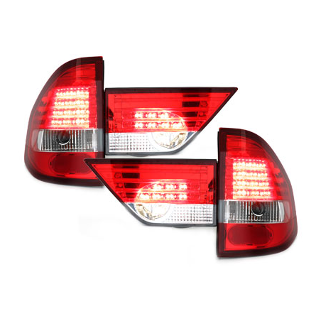 Feux arrière LED BMW E83 X3 04-06 rouge/cristal