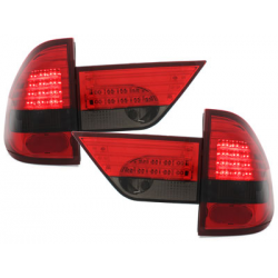 Feux arrière LED BMW E83 X3 04-06 rouge/Fumé