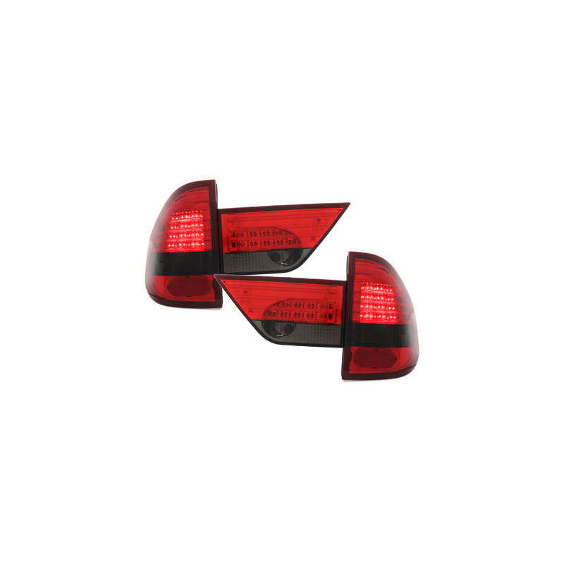 Feux arrière LED BMW E83 X3 04-06 rouge/Fumé