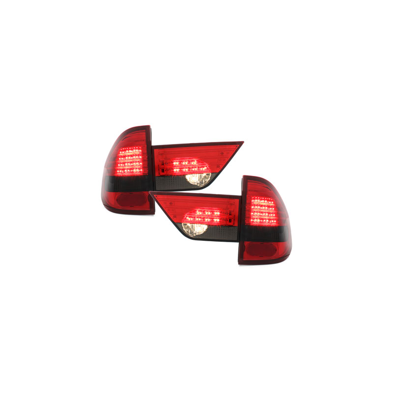 Feux arrière LED BMW E83 X3 04-06 rouge/Fumé