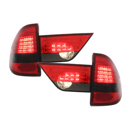 Feux arrière LED BMW E83 X3 04-06 rouge/Fumé