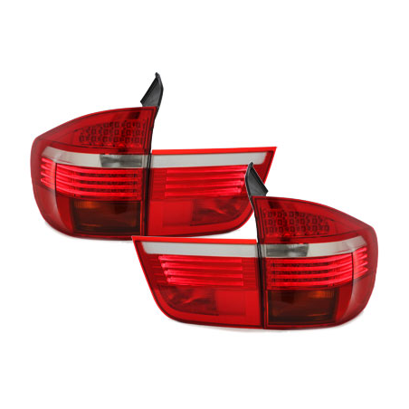 Feux arrière LED BMW X5 E70 06-10-Rouge/Cristal