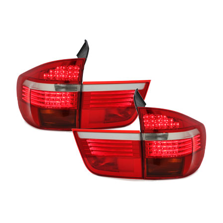 Feux arrière LED BMW X5 E70 06-10-Rouge/Cristal