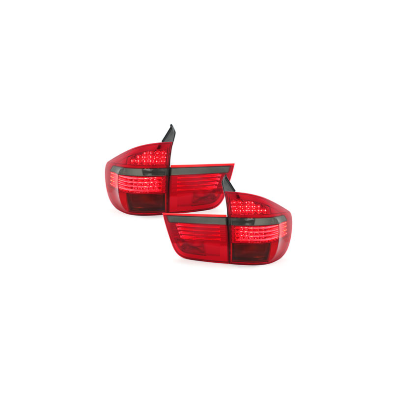 Feux arrière LED BMW X5 E70 06-10-Rouge/Fumé