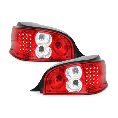 Feux arrière LED Citroen Saxo 96-00  rouge/cristal