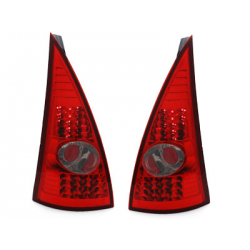 Feux arrière LED Citroen C3 02-05  rouge/cristal