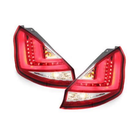 Feux arrière LED Ford Fiesta MK 7 08-12 Rouge/Cristal