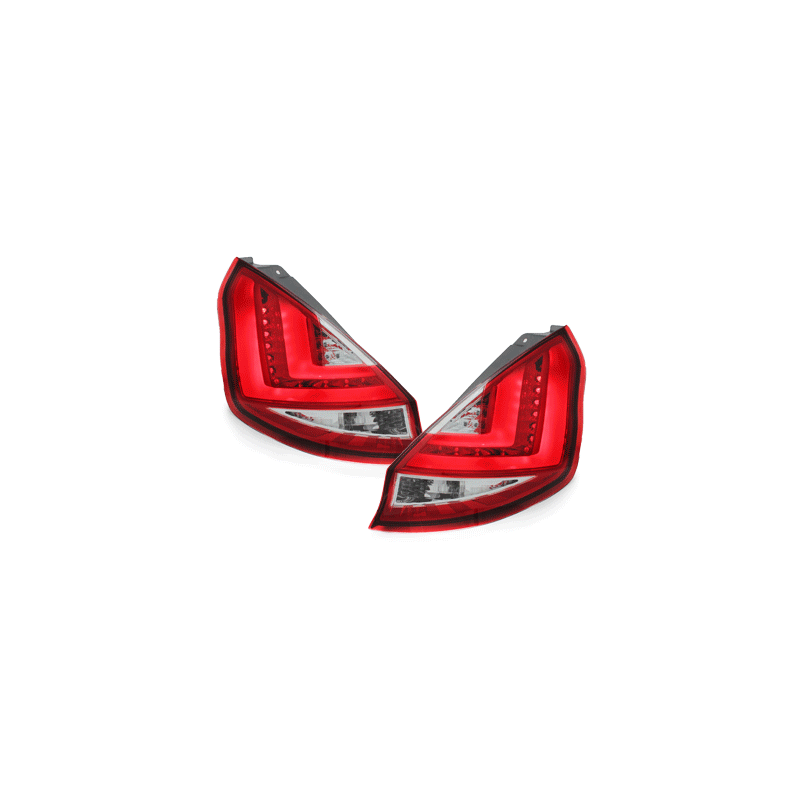 Feux arrière LED Ford Fiesta MK 7 08-12 Rouge/Cristal