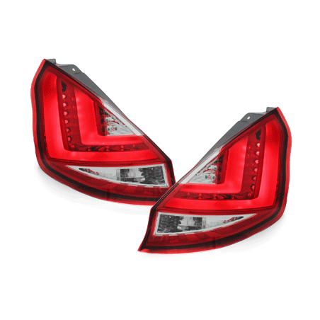 Feux arrière LED Ford Fiesta MK 7 08-12 Rouge/Cristal