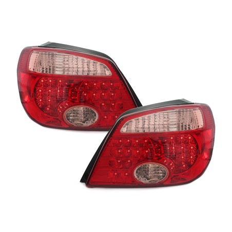 Feux arrière LED Mitsubishi Outlander 05-06  rouge/cristal