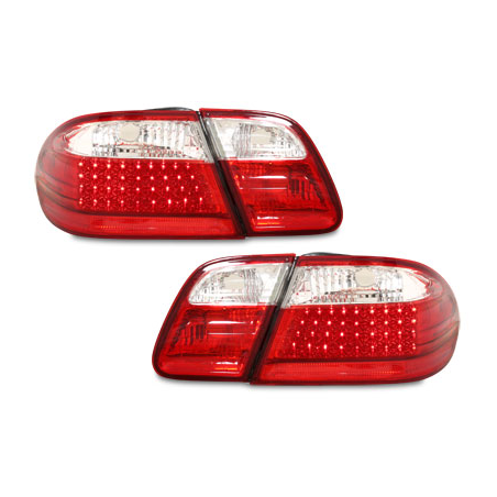 Feux arrière LED Mercedes Benz W210 E-Kl. 95-02-Rouge/chromé