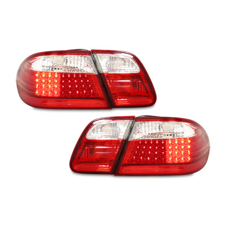 Feux arrière LED Mercedes Benz W210 E-Kl. 95-02-Rouge/chromé