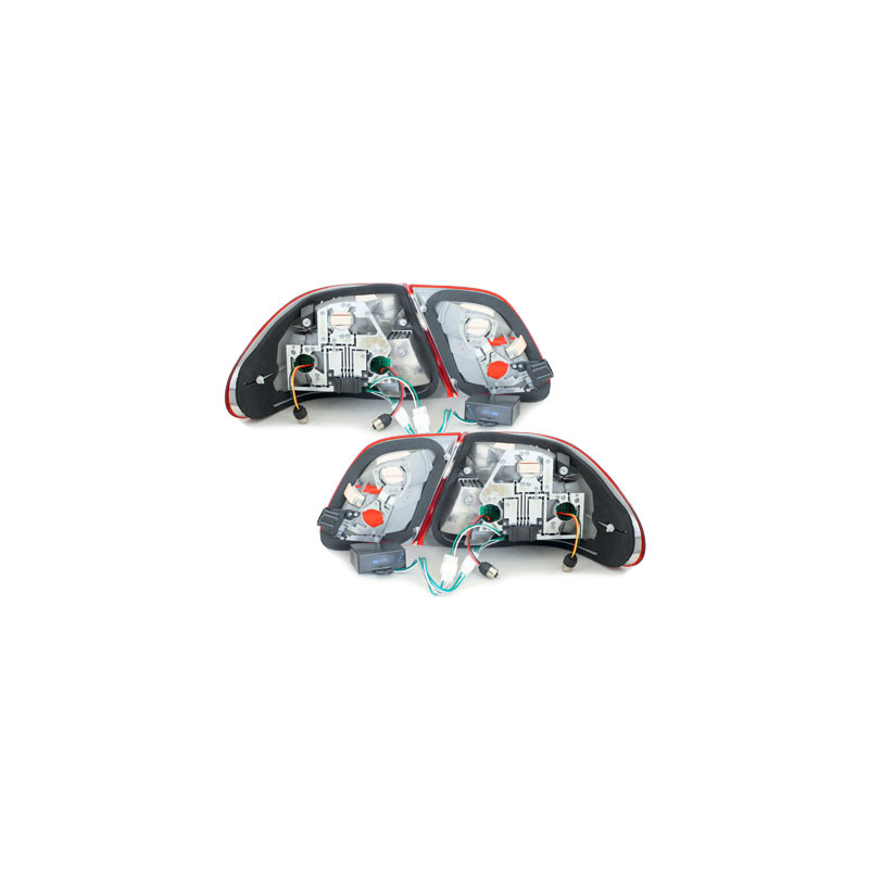 Feux arrière LED Mercedes Benz W210 E-Kl. 95-02-Rouge/chromé