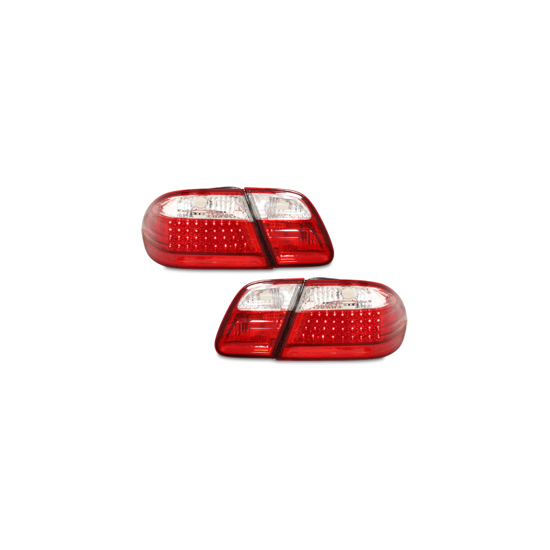 Feux arrière LED Mercedes Benz W210 E-Kl. 95-02-Rouge/chromé