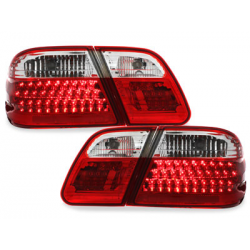Feux arrière LED Mercedes Benz W210 E-Kl. 95-02  rouge/crysta