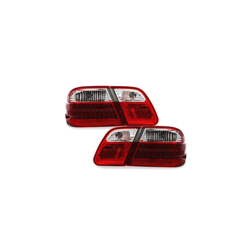 Feux arrière LED Mercedes Benz W210 E-Kl. 95-02  rouge/crysta