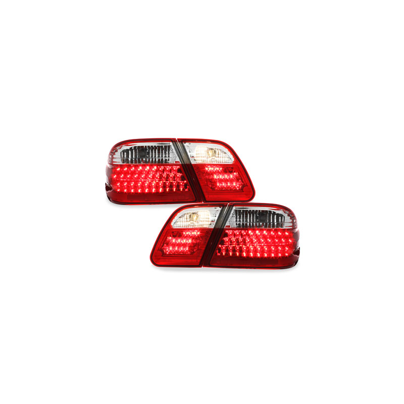 Feux arrière LED Mercedes Benz W210 E-Kl. 95-02  rouge/crysta
