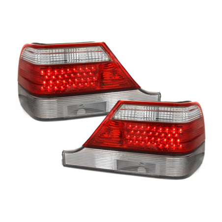 Feux arrière LED Mercedes Benz W140 S-Kl 97-99-Rouge/Cristal