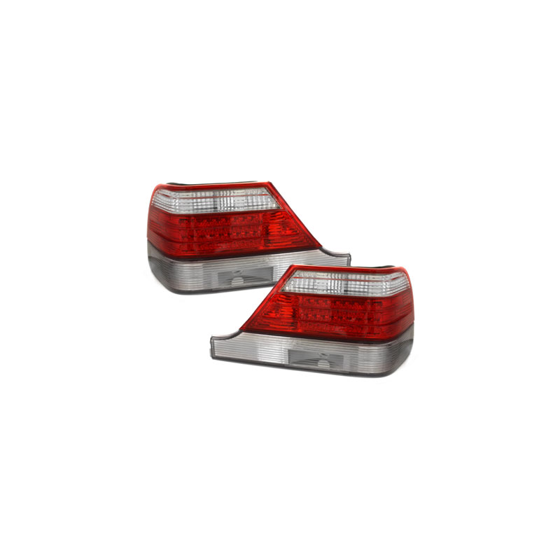 Feux arrière LED Mercedes Benz W140 S-Kl 97-99-Rouge/Cristal