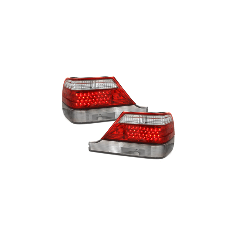 Feux arrière LED Mercedes Benz W140 S-Kl 97-99-Rouge/Cristal