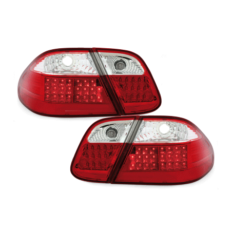 Feux arrière LED Mercedes B. CLK C208 06.97-02  rouge/cristal