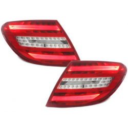 Feux arrière LED Mercedes Benz C W204 06-10_Rouge/crys