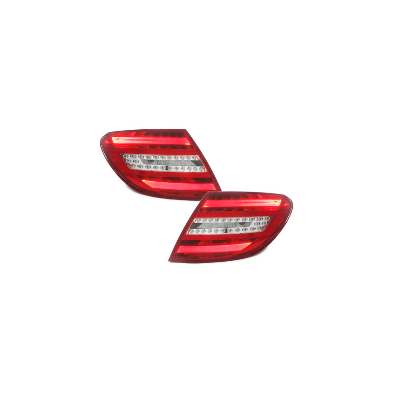 Feux arrière LED Mercedes Benz C W204 06-10_Rouge/crys