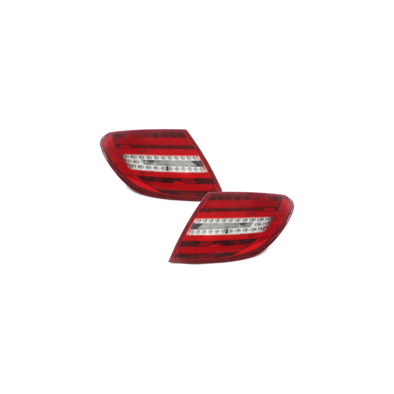 Feux arrière LED Mercedes Benz C W204 06-10_Rouge/crys
