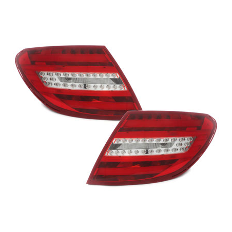 Feux arrière LED Mercedes Benz C W204 06-10_Rouge/crys