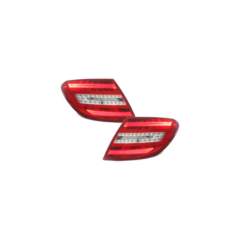 Feux arrière LED Mercedes Benz C W204 06-10_Rouge/crys