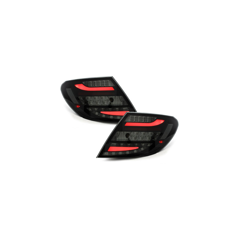 Feux arrière LED Mercedes Benz C W204 Berline  - 07-10 Noir/smok