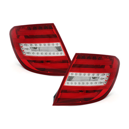 Feux arrière LED Mercedes Benz C-Klasse W204 T-Modell 06-10_Rouge/crys