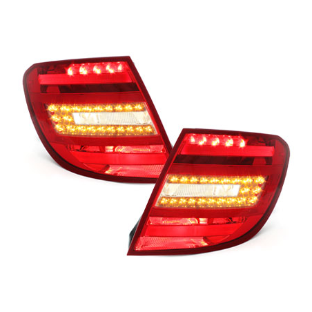 Feux arrière LED Mercedes Benz C-Klasse W204 T-Modell 06-10_Rouge/crys