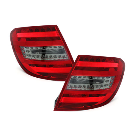 Feux arrière LED Mercedes Benz C-Klasse W204 T-Modell 06-10_Rouge/Fumé