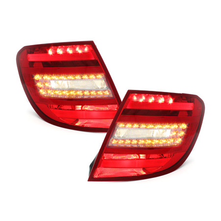 Feux arrière LED Mercedes Benz C-Klasse W204 T-Modell 06-10_Rouge/Fumé