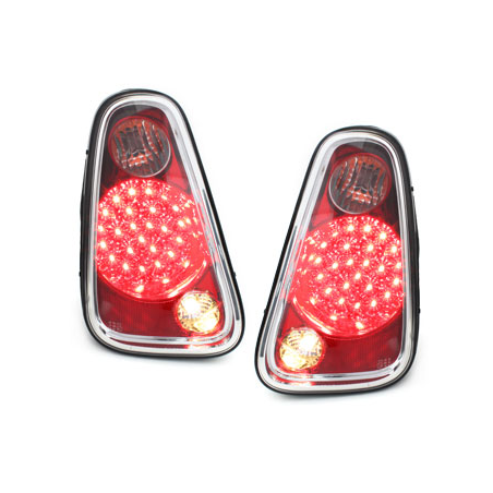 Feux arrière à LED Mini One/Cooper 04-06 Rouge/Cristal