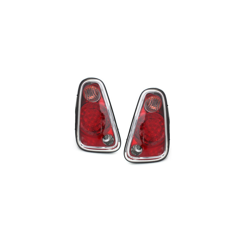 Feux arrière à LED Mini One/Cooper 04-06 Rouge/Cristal