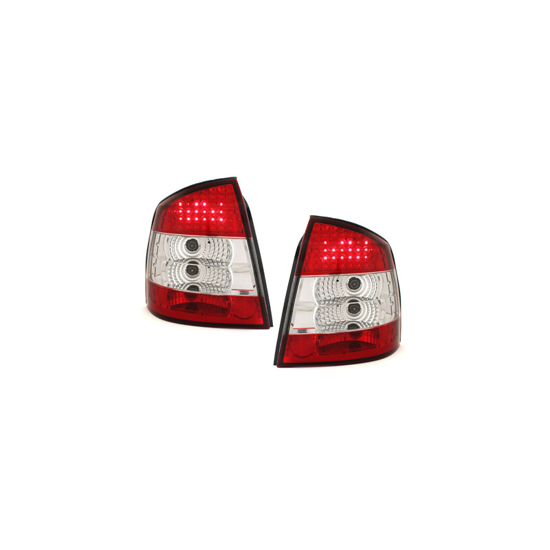 Feux arrière LED Opel Astra Gauche Berline /Fließh.98-04 _red/ cristal