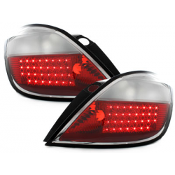 Feux arrière LED Opel Astra H 5T 04-06-Rouge/Cristal