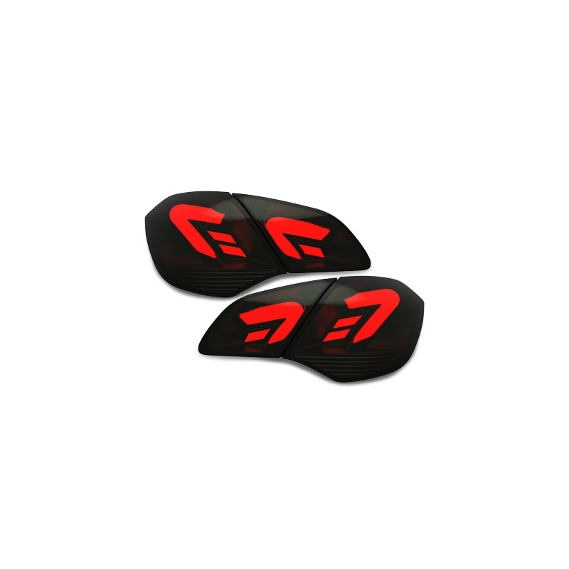 Feux arrière LED carDNA Opel Astra J LIGHTBAR Noir/Fumé